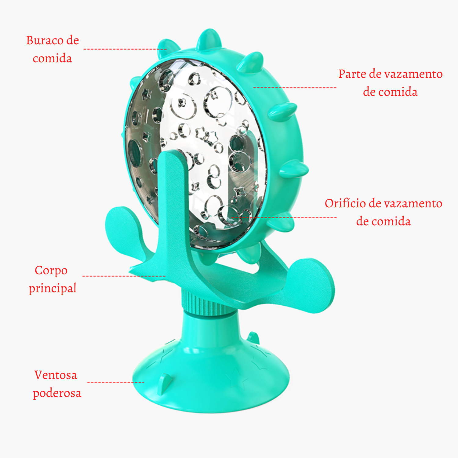 360° Spinning Treat Dispenser Interactive Pet Toy – Spinza™