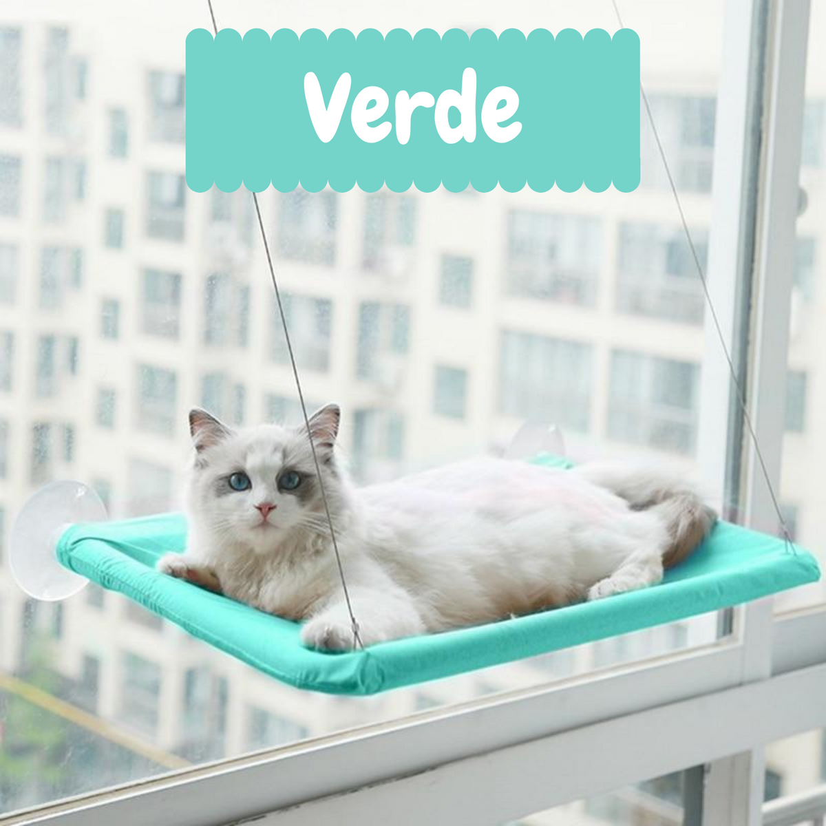 Window Cat Hammock with 4 Suction Cups & Oxford Fabric – VistaNest™