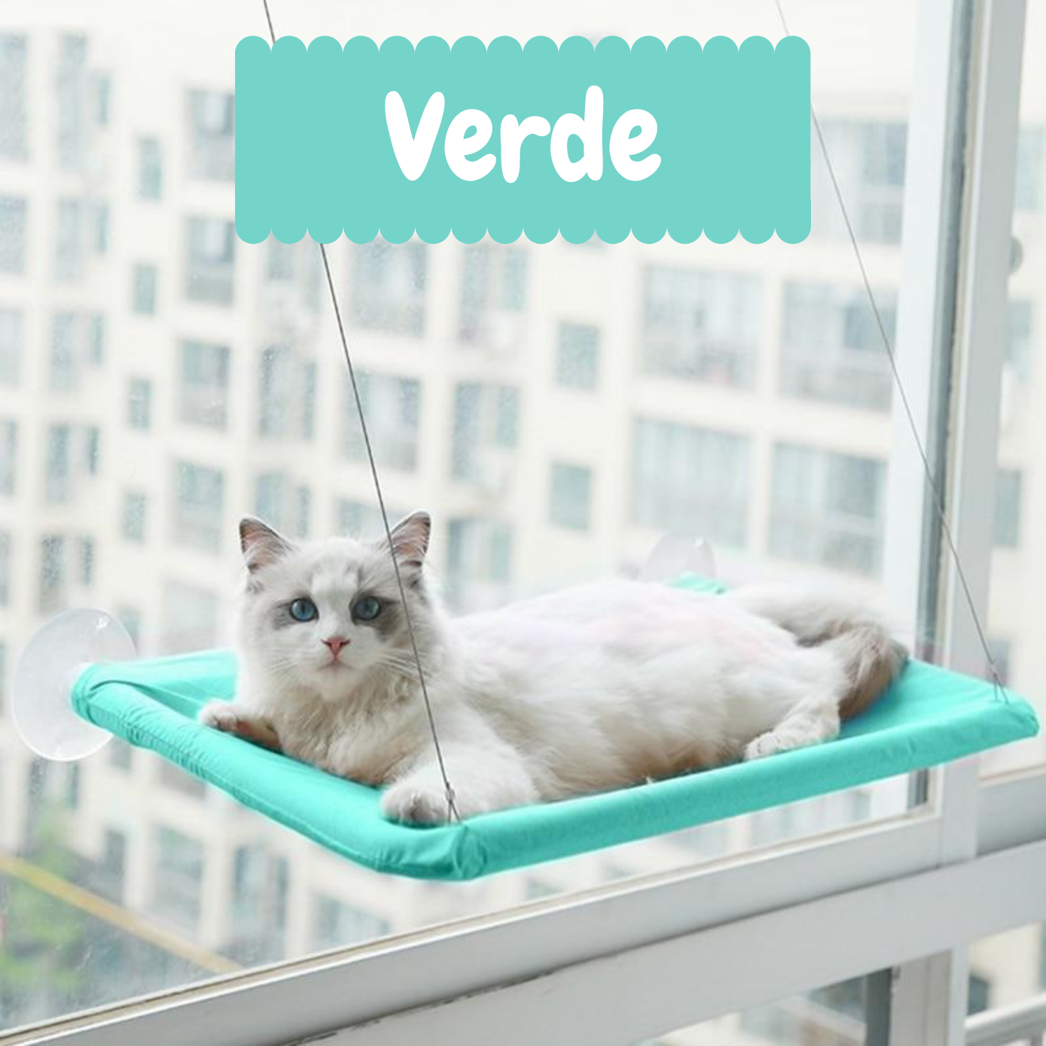 Window Cat Hammock with 4 Suction Cups & Oxford Fabric – VistaNest™