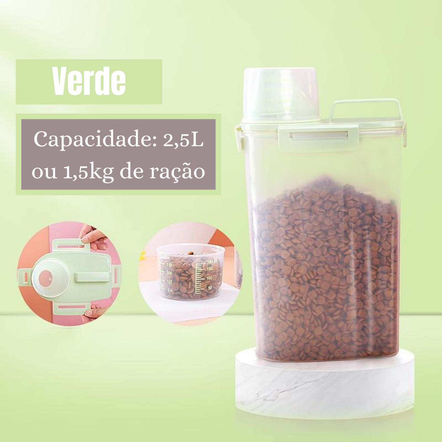 Pet Food Storage & Dispenser Container – Freshvo™