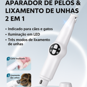 2-in-1 Pet Nail Grinder & Fur Trimmer with LED – Nailume™