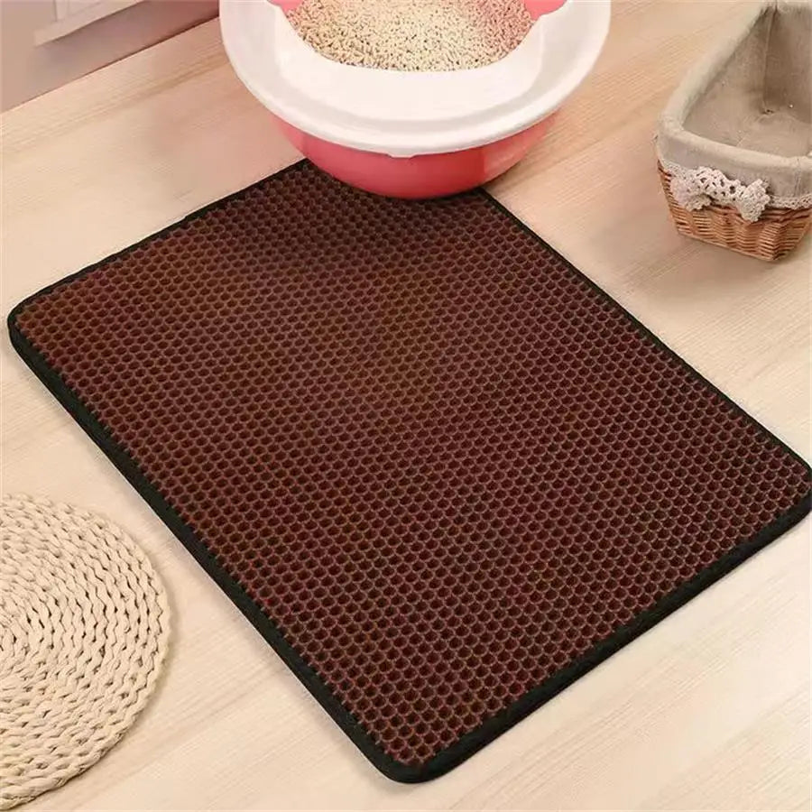 Cat Litter Trapping Mat with Double-Layer Waterproof Design – Trapzy™