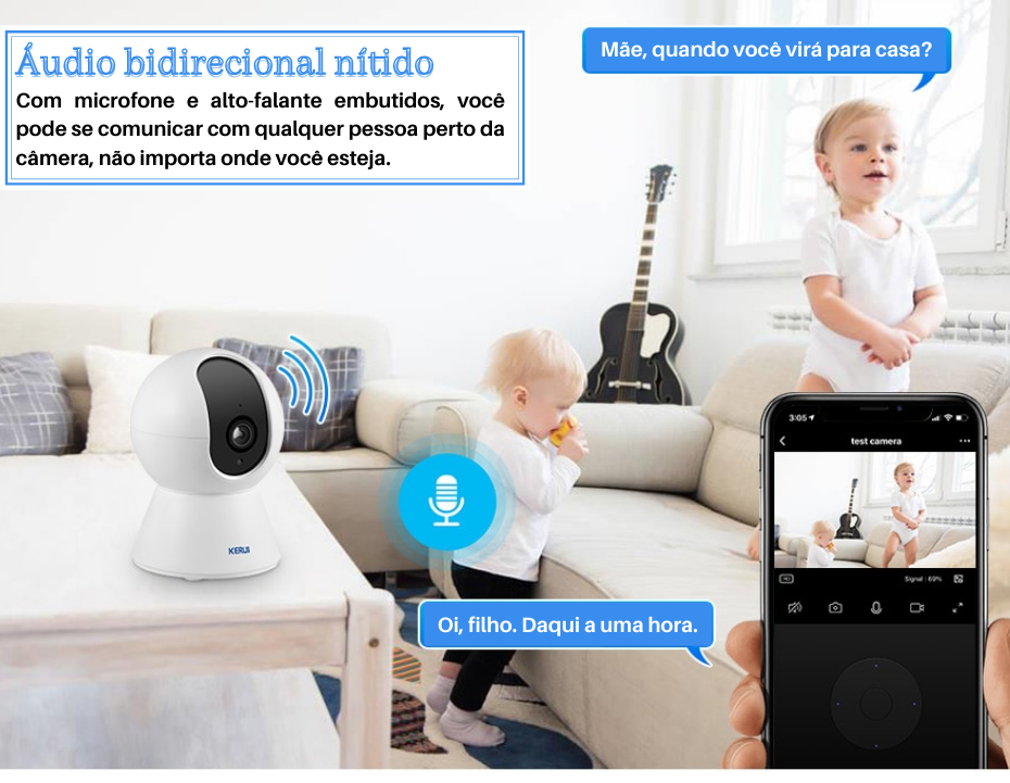 WiFi Pet Monitoring Camera with Night Vision & 2-Way Audio – Zello™