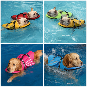 Dog Life Jacket with Head Support & Reflective Trim – Tidelo™