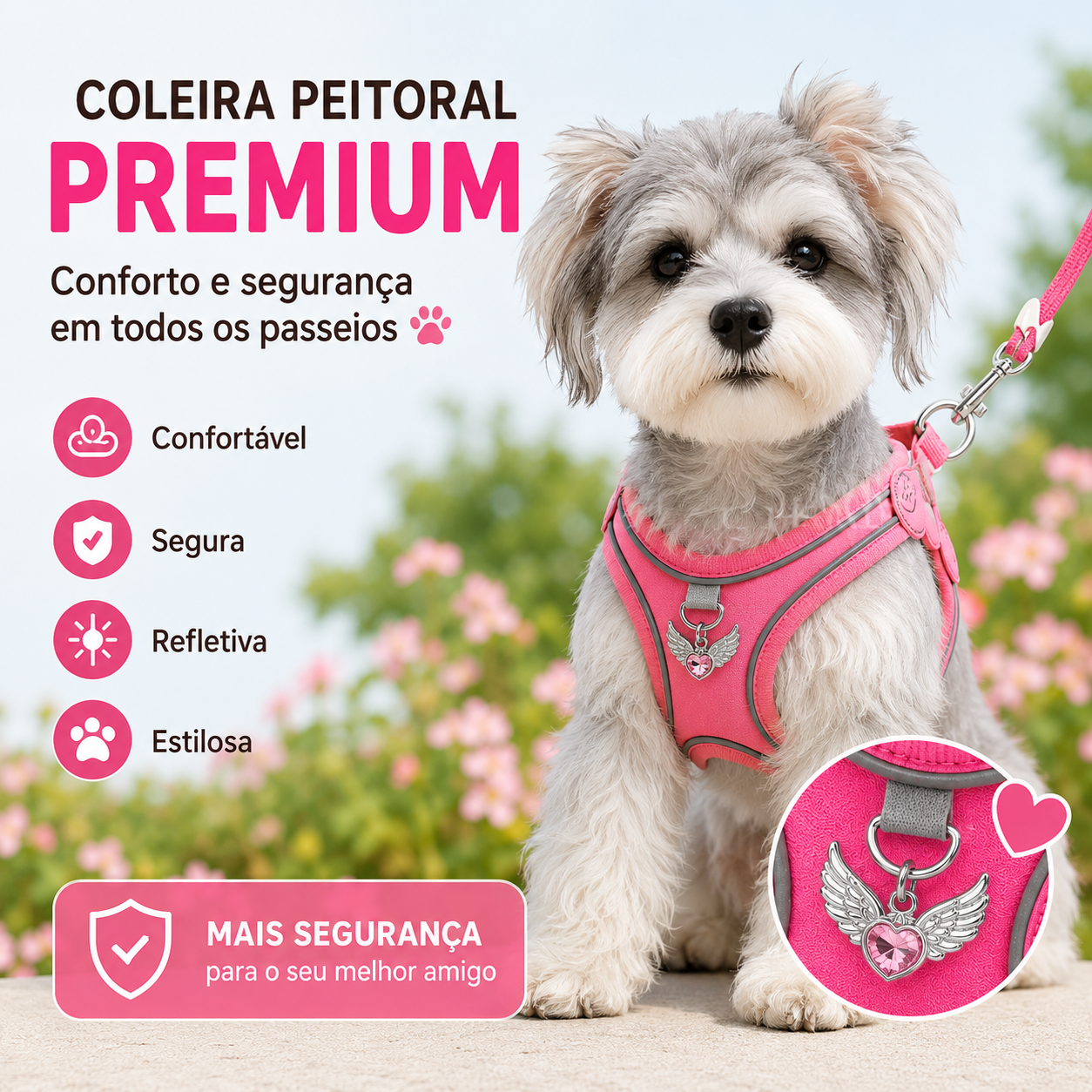 Pet Collar & Leash Set – Waterproof Reflective Nylon – Trotta™