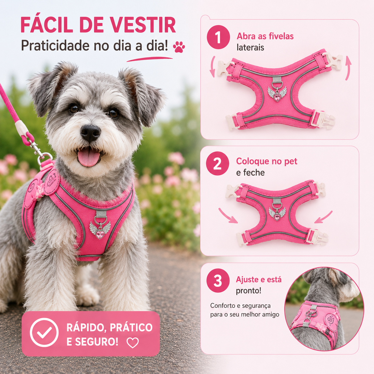 Pet Collar & Leash Set – Waterproof Reflective Nylon – Trotta™