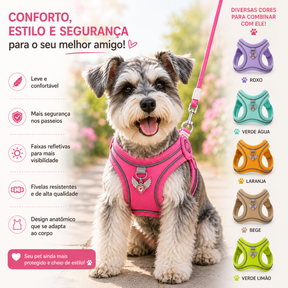 Pet Collar & Leash Set – Waterproof Reflective Nylon – Trotta™