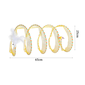Cat Tunnel Toy with Spring Steel Frame & Elastic Mesh – SpringPounce™