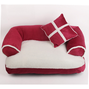 Velvet Pet Bed with Removable Cover & Non-Slip Base – Restelle™