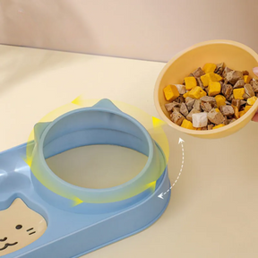 Double Pet Feeding Bowl & Gravity Water Dispenser Set – Cravo™