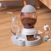 2-in-1 Pet Food & Water Bowl with Gravity Release Lever – Feedwell™