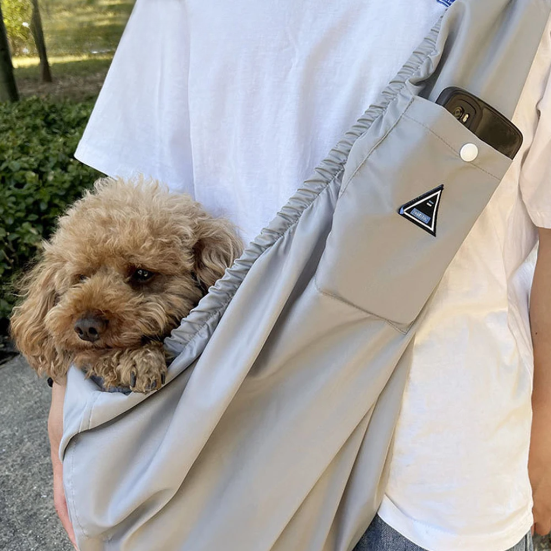 Side Sling Pet Carrier Bag with Safety Hook Leash – Sidra™