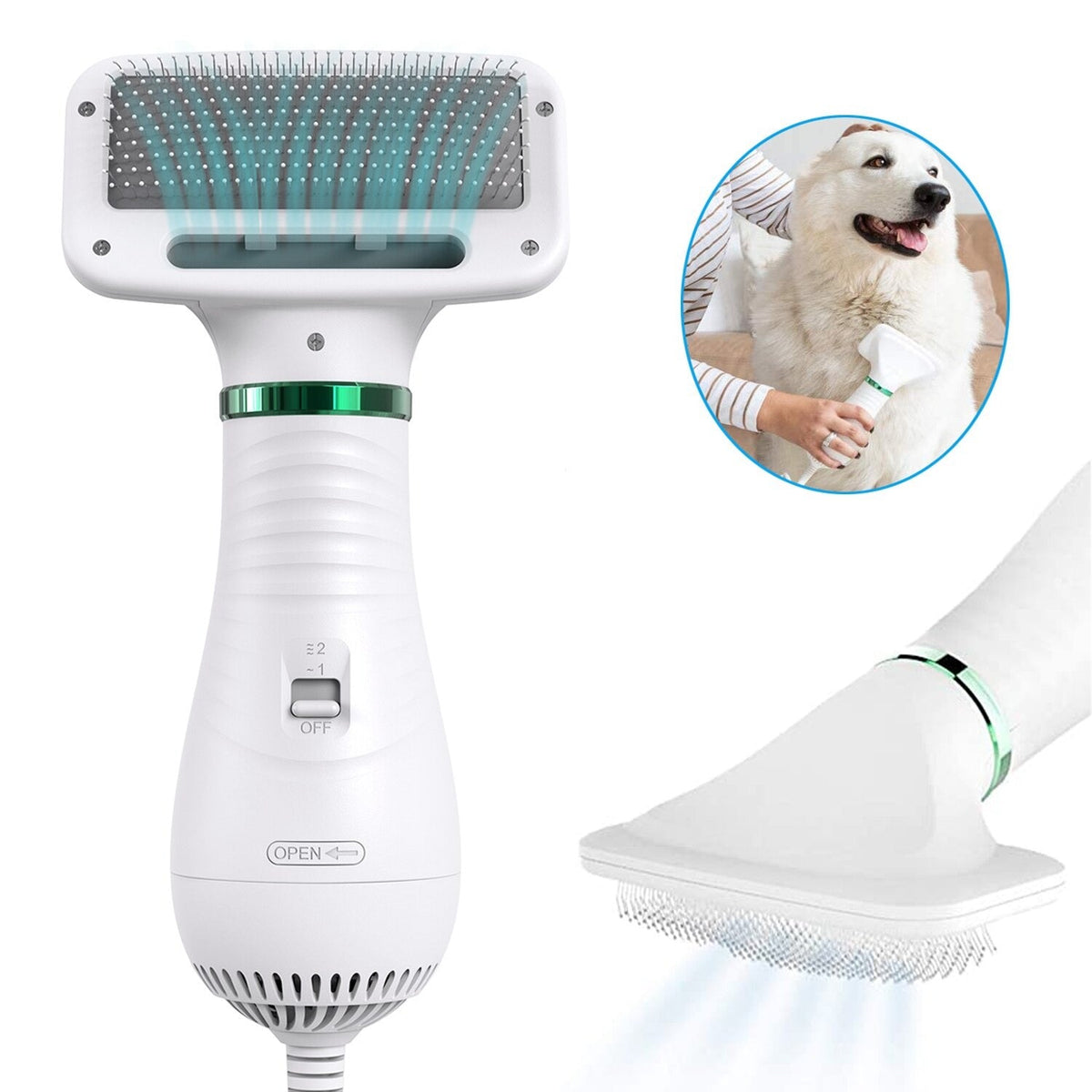 2-in-1 Pet Hair Dryer & Grooming Comb – Puffara™