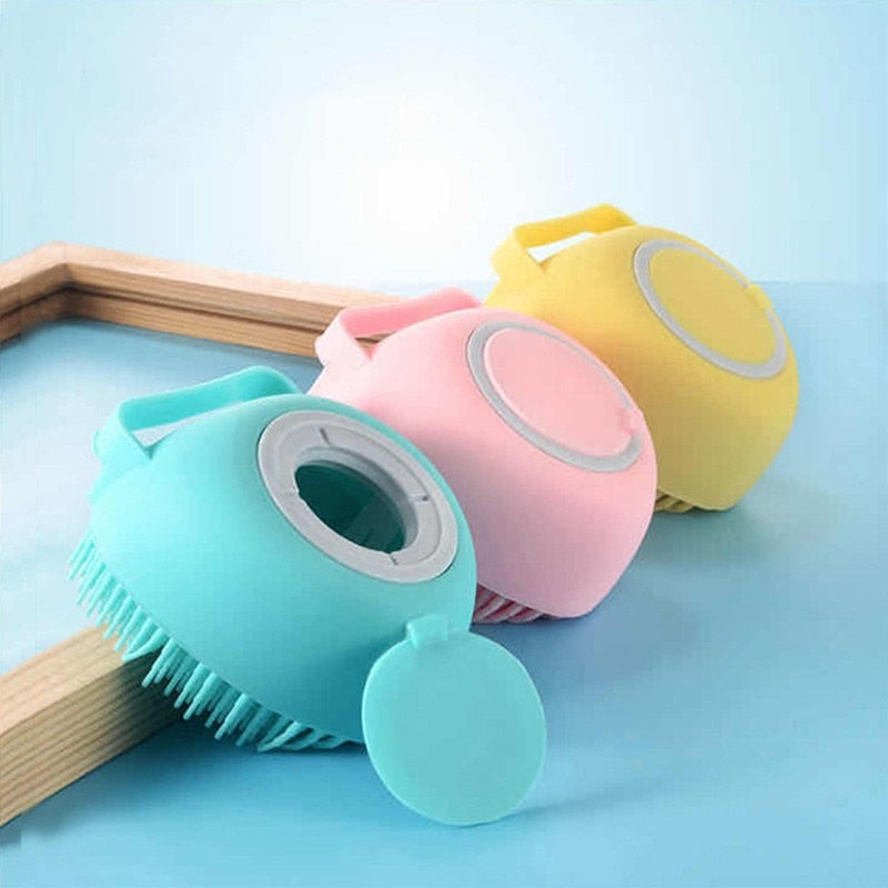 Silicone Bath Massaging Shampoo Brush for Pets – Lathero™
