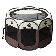 Foldable Oxford Pet Playpen Tent with Skylight & Rolling Door – ZenPen™