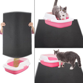 Cat Litter Trapping Mat with Double-Layer Waterproof Design – Trapzy™