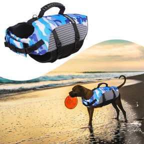 Neon Camo Pet Life Jacket with Reflective Strip – Vytide™