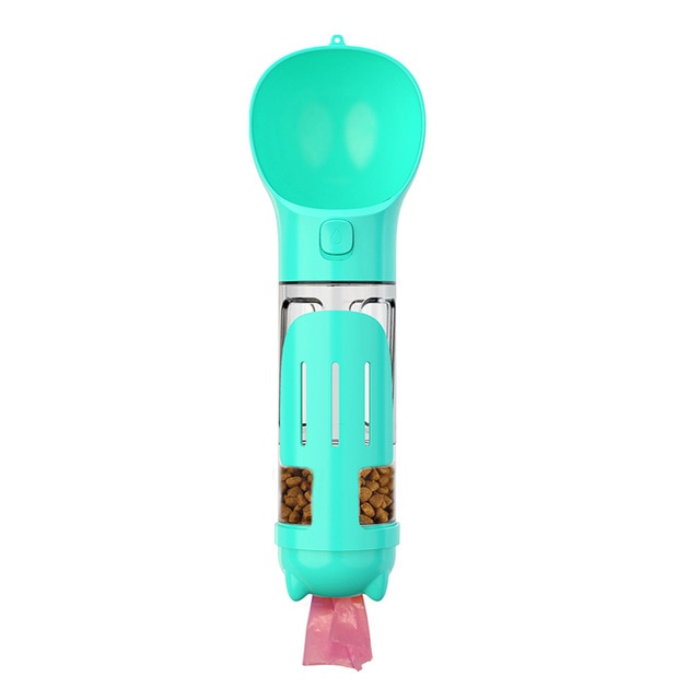 3-in-1 Portable Dog Water Bottle with Food & Waste Bag Storage – TrailSip™
