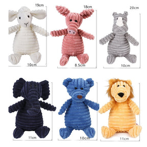 Soft Cotton Plush Animal Squeaky Chew Toy for Pets – Squeako™