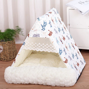 Cotton Pet Tent Bed with Triangle Design – AngelNest™