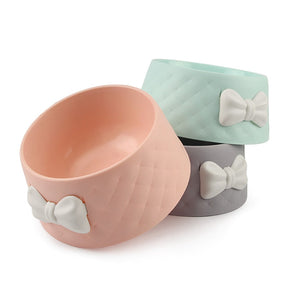 Bow-Shaped Pet Bowl with Non-Slip Base – Kivelle™