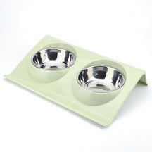 Double Pet Bowl Set with Removable Stainless Steel Insert – Kado™
