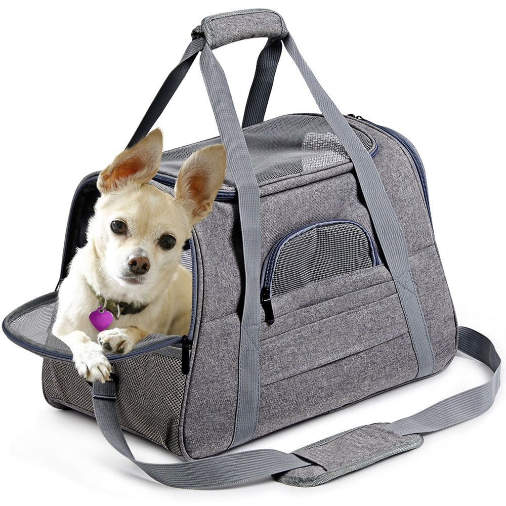 Waterproof Pet Carrier Bag with Ventilated Mesh Windows – Bexly™