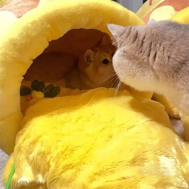 Honey Pot Cave Pet Bed in Yellow – HoneyNest™