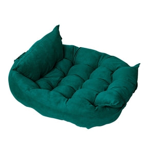 3-in-1 Velvet Pet Bed with Convertible Design – Page™