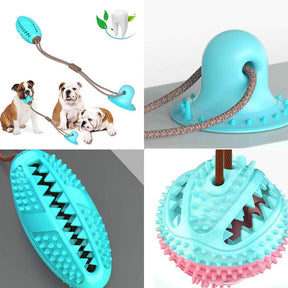 Grid Chew Toy with Suction Cup & Treat Dispenser – Nibblo™