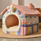 Cotton Pet House Bed with Detachable Design – CozyBurrow™