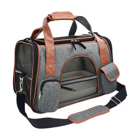 Foldable Pet Carrier Bag with Safety Belt & Reflective Straps – Trekaro™