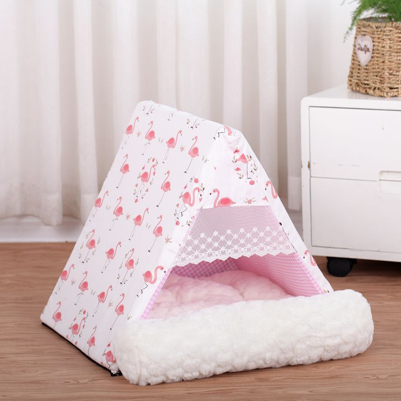 Cotton Pet Tent Bed with Triangle Design – AngelNest™