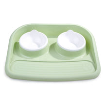 Double Pet Bowl Set with Divided Design for Dogs & Cats – Platterly™