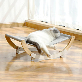 Portable Wood Frame Pet Hammock Bed with Stable Base – Baymo™