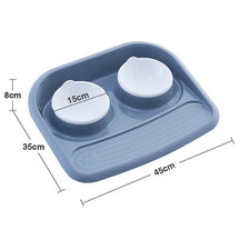 Double Pet Bowl Set with Divided Design for Dogs & Cats – Platterly™