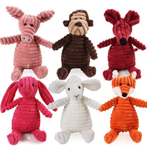 Soft Cotton Plush Animal Squeaky Chew Toy for Pets – Squeako™