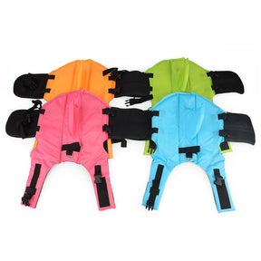 Shark-Print Dog Life Jacket – AquaFin™