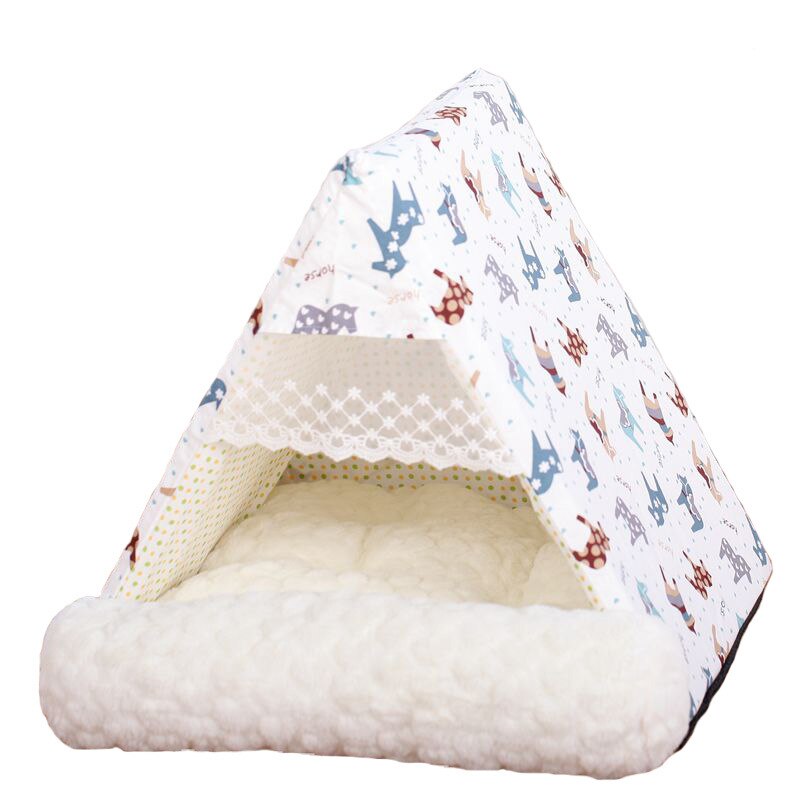 Cotton Pet Tent Bed with Triangle Design – AngelNest™