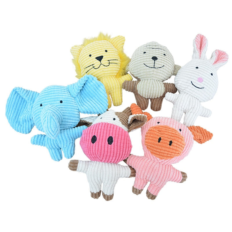 Cute Interactive Cotton Plush Animal Toy for Pets – Snugpaw™