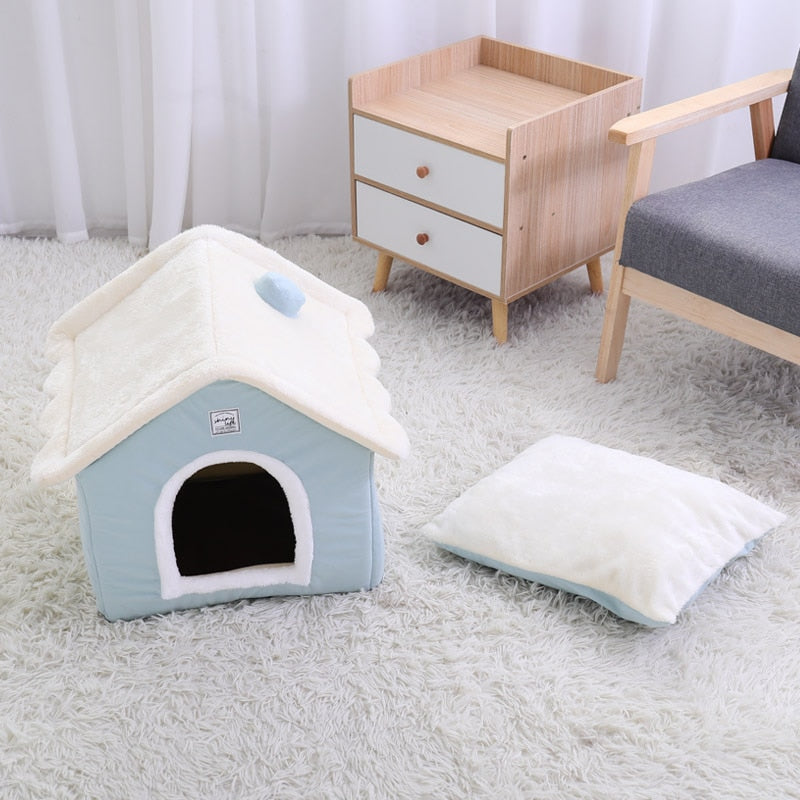 Pet House Bed with Removable Design – BlueHaven™