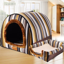 Convertible Cave Pet Bed with Removable Plush Cushion – Burrly™