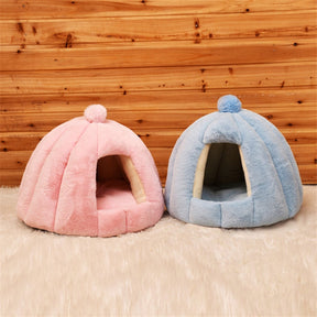 Soft Pet House Bed with Removable Cushion – HavenPuff™