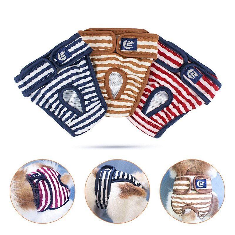 Striped Washable Dog Diaper for Urinary Incontinence – Quilby™