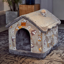Wool & Cotton Pet House Bed – SnuggleNest™