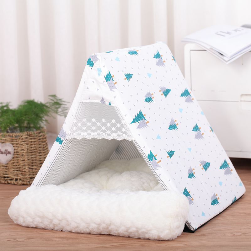 Cotton Pet Tent Bed with Triangle Design – AngelNest™