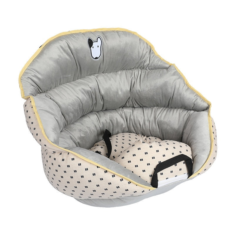 Pet Car Seat with Seat Belt Attachment & Bed Design – Milani