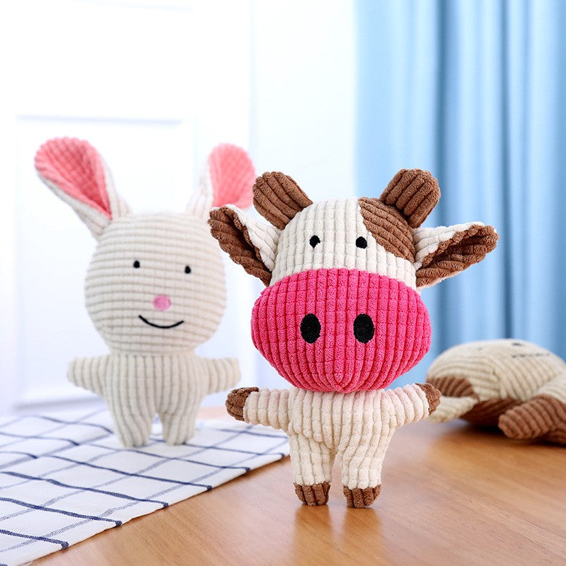 Cute Interactive Cotton Plush Animal Toy for Pets – Snugpaw™