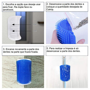Cat Scratcher Comb & Massager Toy with Catnip for Cats – Scritchy™