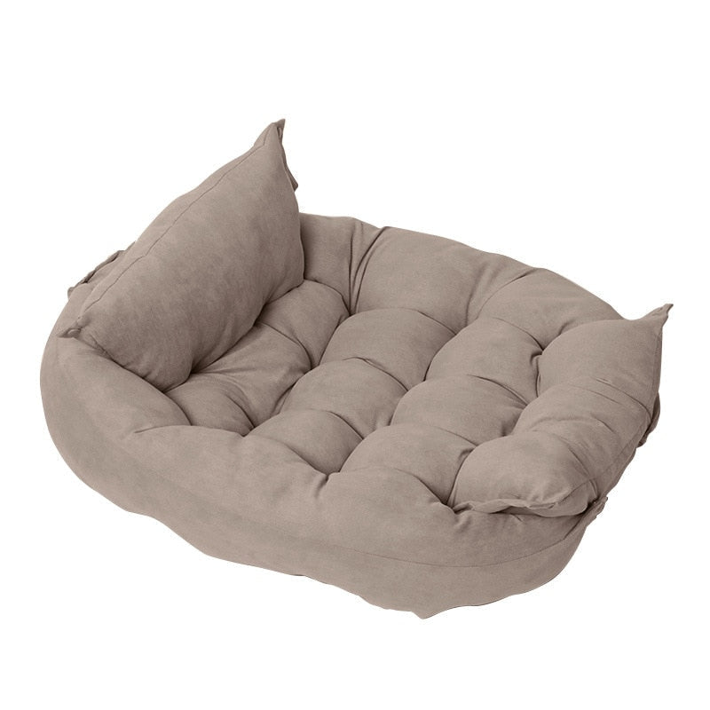 3-in-1 Velvet Pet Bed with Convertible Design – Page™